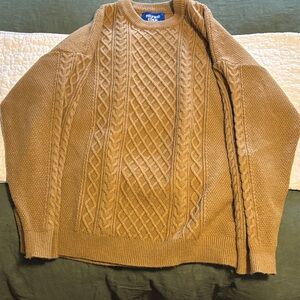 Aelfric Eden Women's Tan Cable Knit Sweater